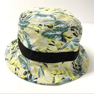 Tropical Leaf Print Bucket Hat